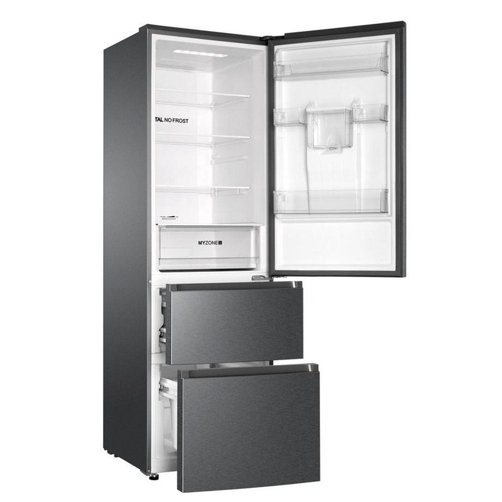 Haier HETR3619FWMG 60cm Wide Frost Free 60/40 split Fridge Freezer - White | Atlantic Electrics - 39477869838559 