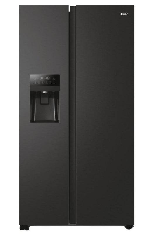 Haier HSOBPIF9183 90.8cm Frost Free American Style Fridge Freezer Slate Black | Atlantic Electrics