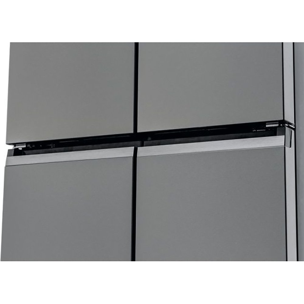 Haier HTF520IP7 90.8cm Wide American Style Freestanding Fridge Freezer, Frost Free- Platinum Inox | Atlantic Electrics - 39477871345887 