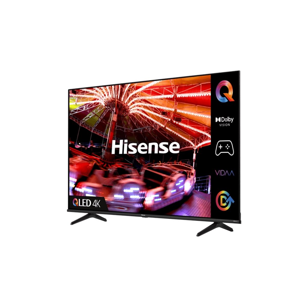Hisense 43E7HQTUK 43" 4K QLED Smart TV, 96.3cm Wide - Black | Atlantic Electrics - 39477875245279 