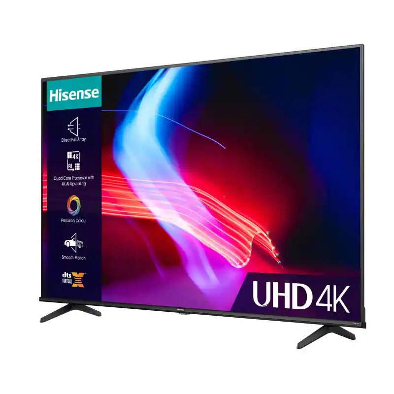 Hisense 50A6KTUK 50" 4K HDR UHD Smart LED TV Dolby Vision DTS Virtual:X - Black | Atlantic Electrics