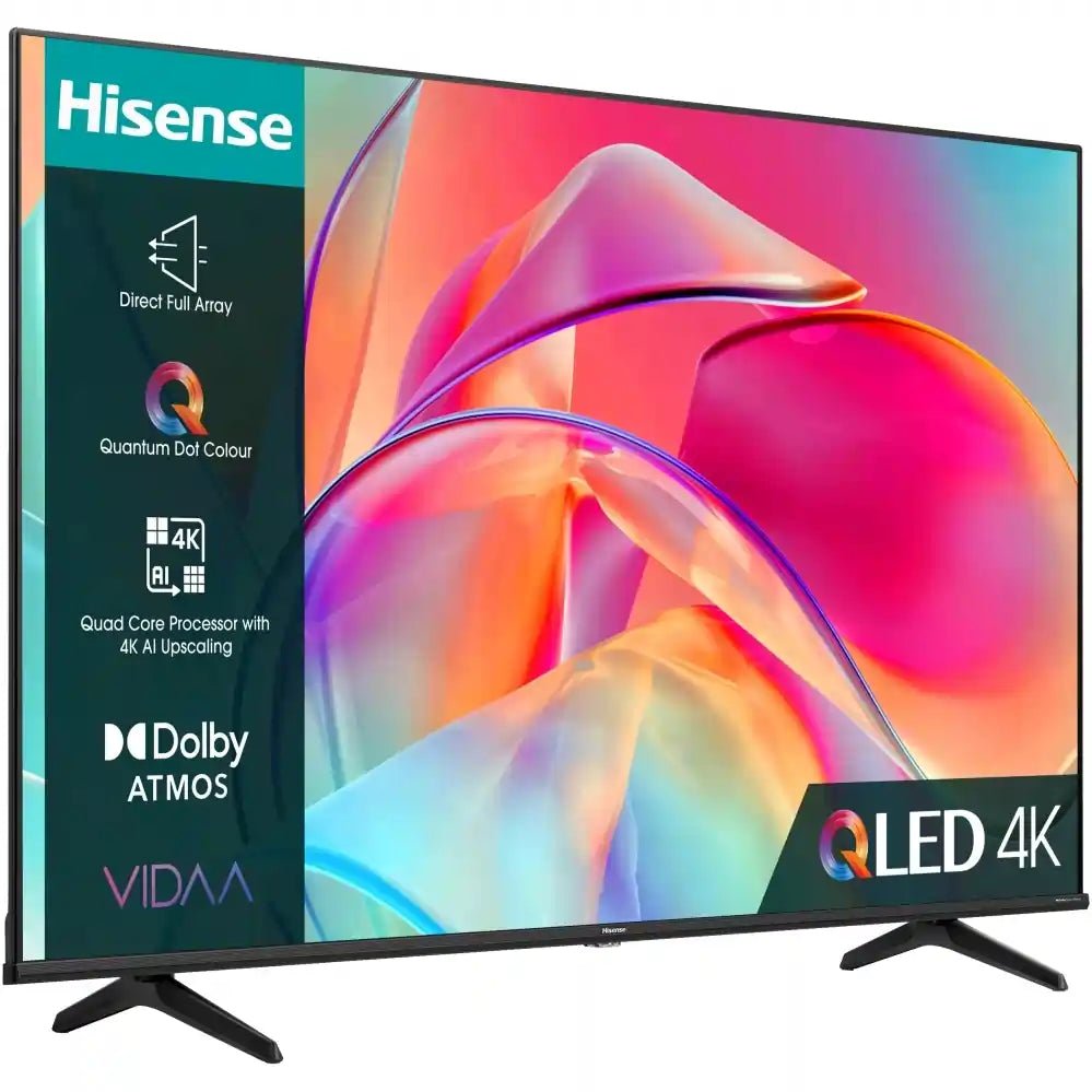 Hisense 50E7KQTUK 50" 4K HDR UHD Smart QLED TV Dolby Vision & Atmos | Atlantic Electrics