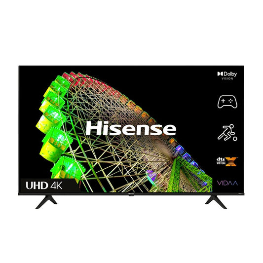 Hisense 58A6BGTUK 58" 4K UHD Smart TV, with Freeview Play, 129.5cm Wide - Black | Atlantic Electrics