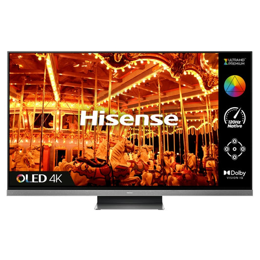 Hisense 65A9HTUK 65" 4K UHD HDR OLED Freeview Smart TV, 144.7cm Wide - Black | Atlantic Electrics