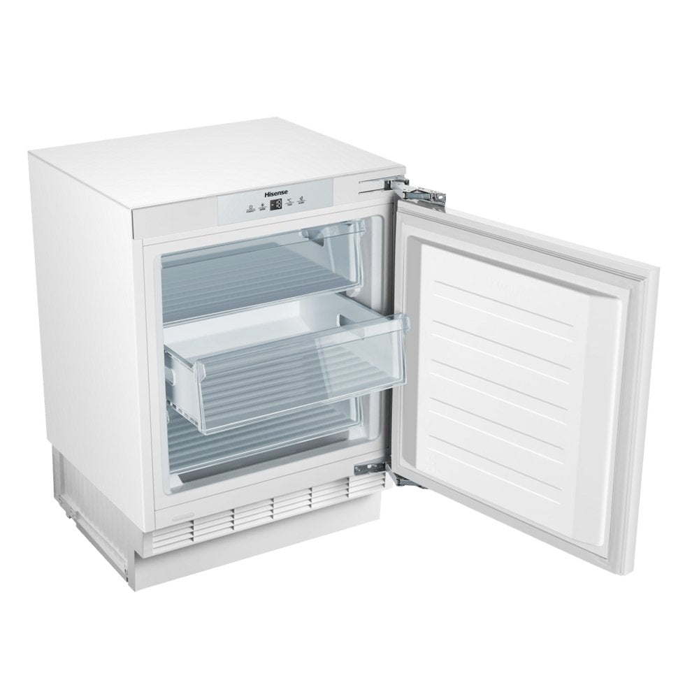 Hisense FUV124D4AW1 59.5cm 97 Liters Integrated Static Undercounter Freezer - White | Atlantic Electrics - 39477895233759 