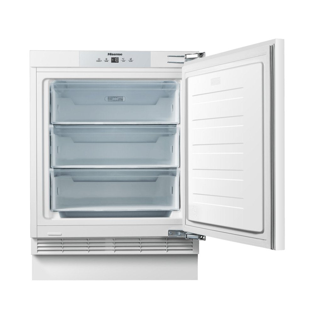 Hisense FUV124D4AW1 59.5cm 97 Liters Integrated Static Undercounter Freezer - White | Atlantic Electrics - 39477895266527 