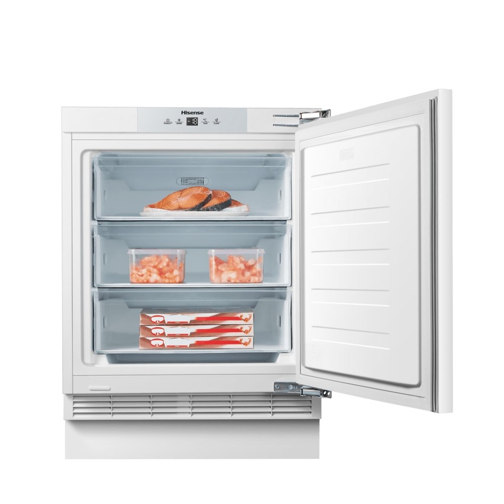 Hisense FUV124D4AW1 59.5cm 97 Liters Integrated Static Undercounter Freezer - White | Atlantic Electrics - 39477895200991 