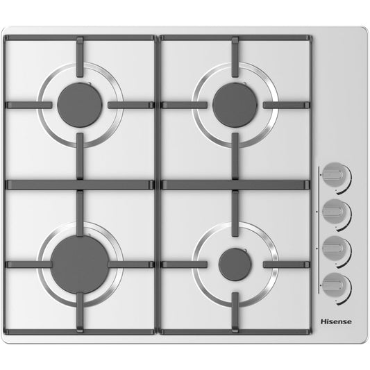 Hisense GM642XHS 60cm Gas Hob - Stainless Steel | Atlantic Electrics