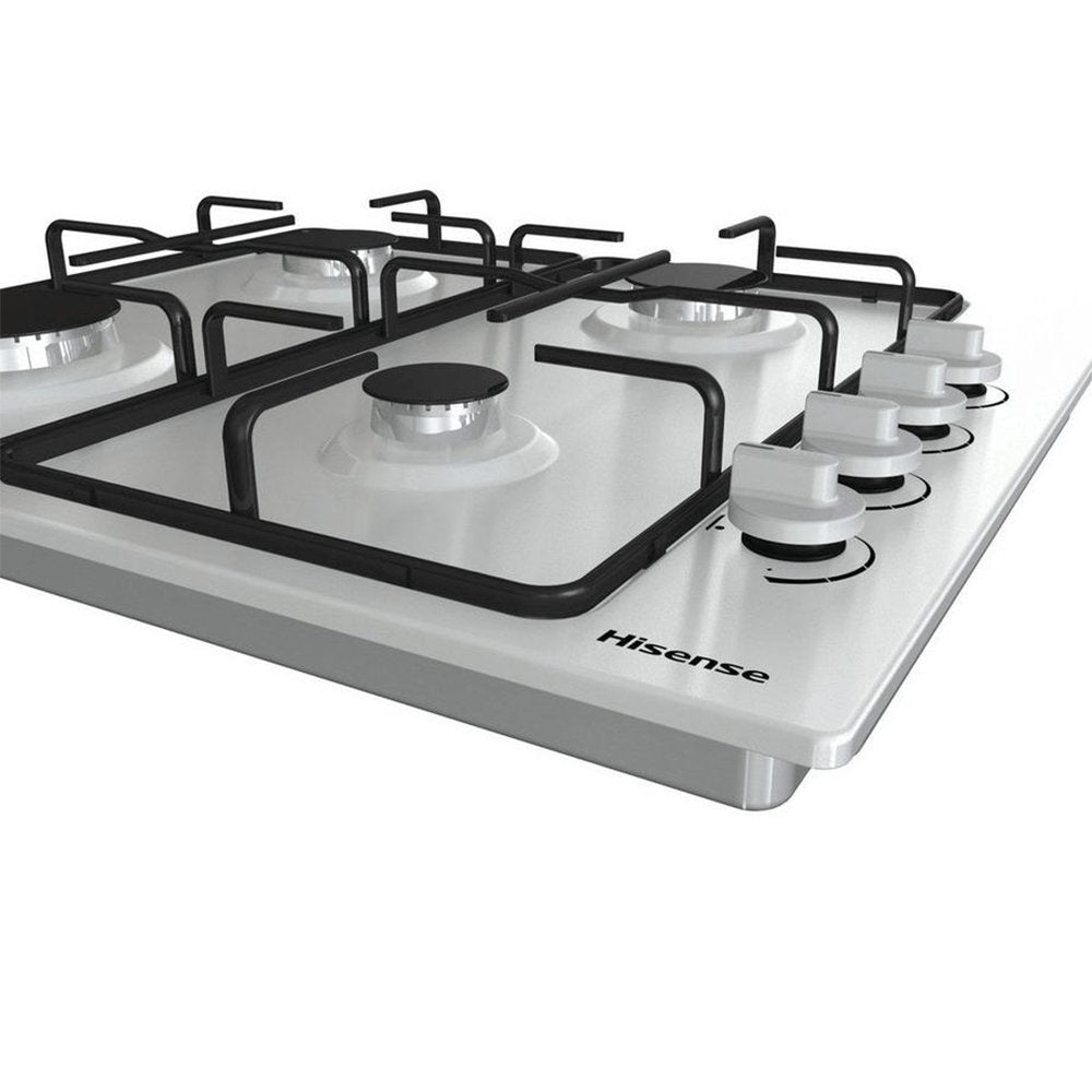 Hisense GM642XSUK 58cm Gas Hob Stainless Steel | Atlantic Electrics - 39477896216799 