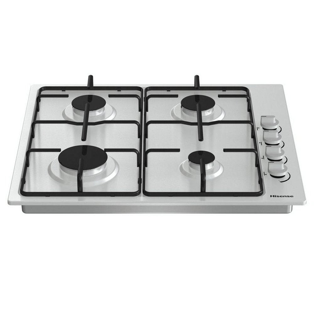 Hisense GM642XSUK 58cm Gas Hob Stainless Steel | Atlantic Electrics - 39477896184031 