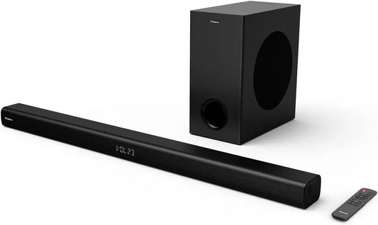 Hisense HS218 2.1Ch Dolby Digital Audio Soundbar & Wireless Subwoofer - Black | Atlantic Electrics