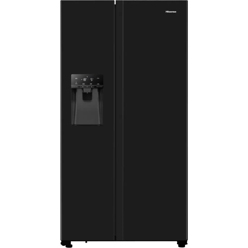 Hisense RS694N4TBE American Fridge Freezer - Black | Atlantic Electrics - 40456497365215 