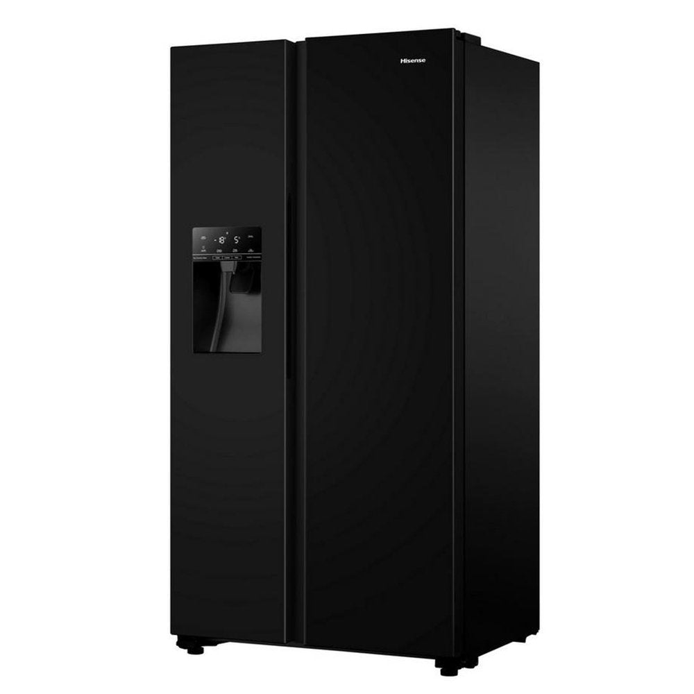 Hisense RS694N4TBF 91cm Frost Free American Style Fridge Freezer Black | Atlantic Electrics - 39477899690207 