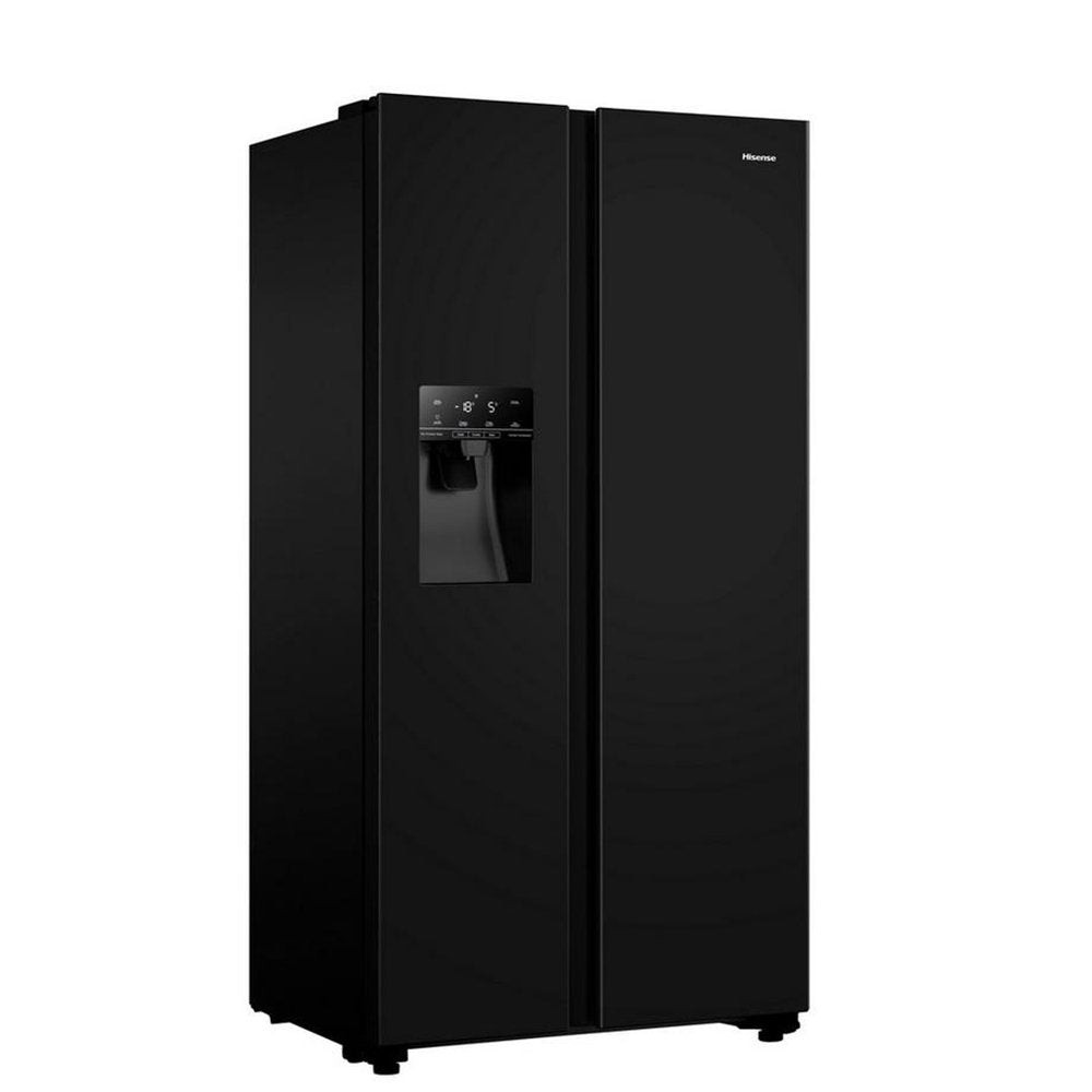 Hisense RS694N4TBF 91cm Frost Free American Style Fridge Freezer Black | Atlantic Electrics