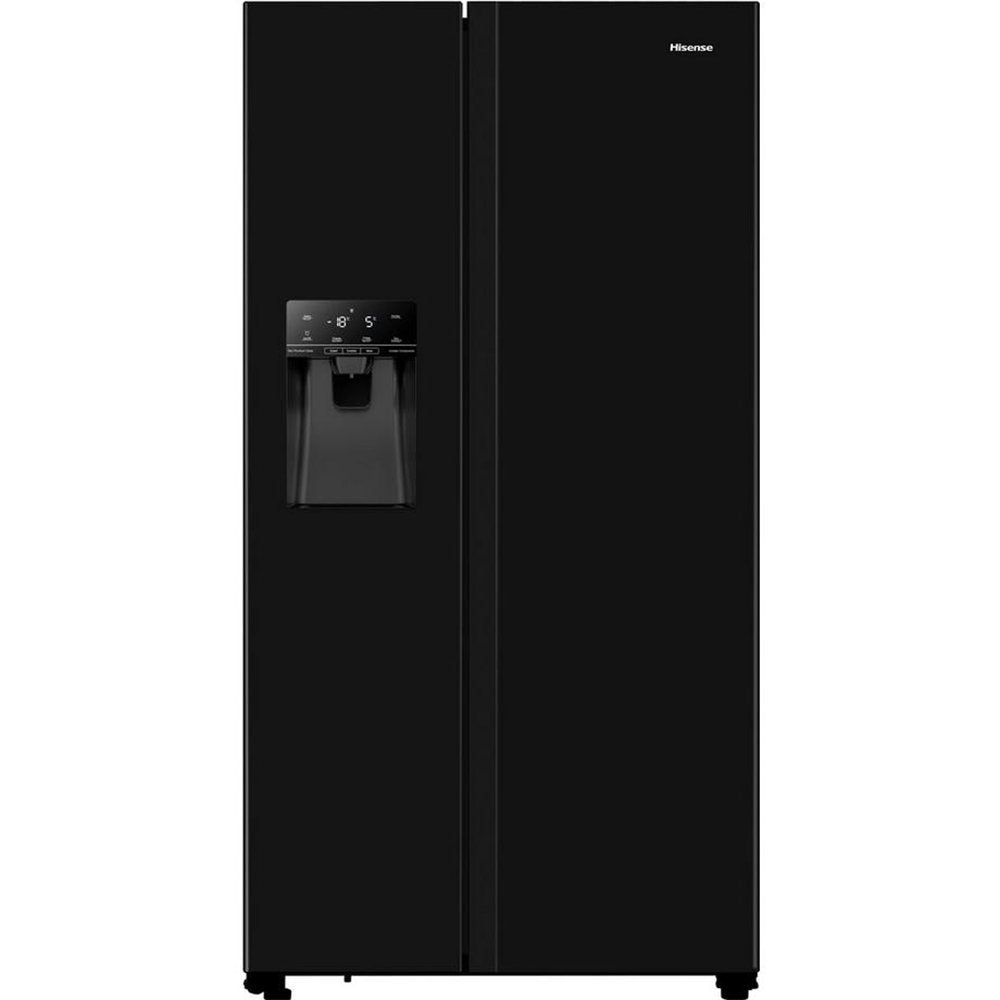 Hisense RS694N4TBF 91cm Frost Free American Style Fridge Freezer Black | Atlantic Electrics - 39477899526367 