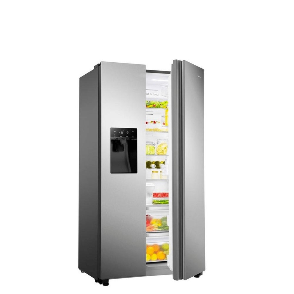 Hisense RS694N4TCF 91cm Frost Free American Style Fridge Freezer Stainless Steel | Atlantic Electrics