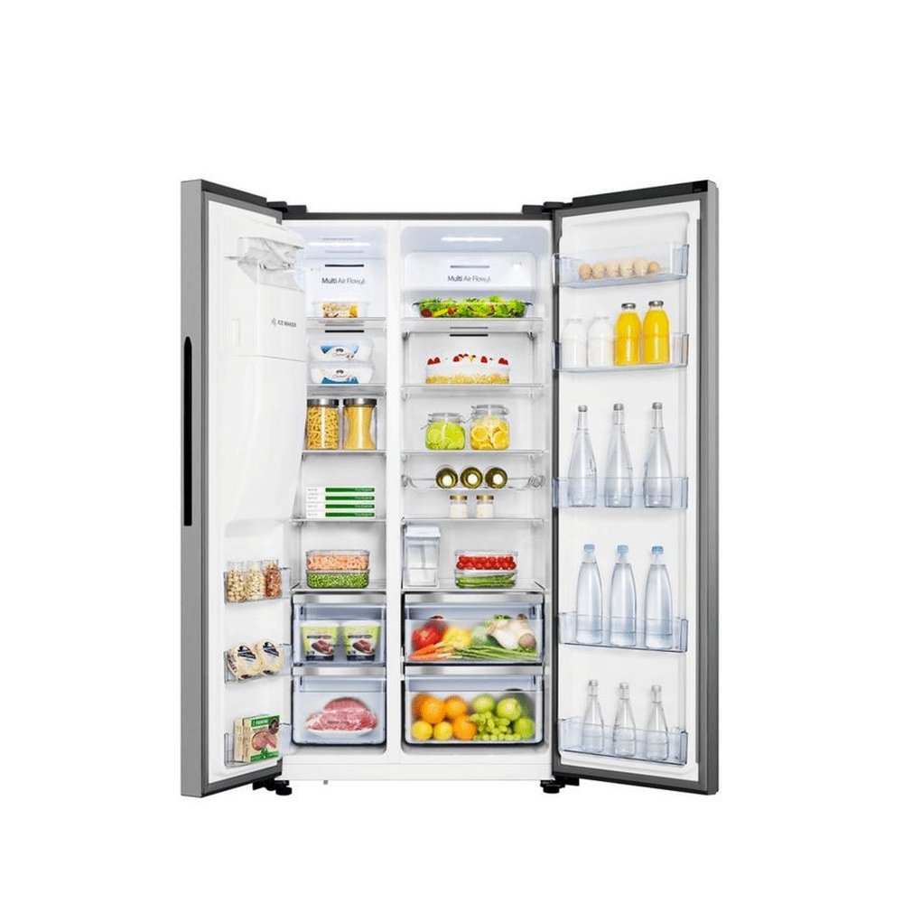 Hisense RS694N4TCF 91cm Frost Free American Style Fridge Freezer Stainless Steel | Atlantic Electrics