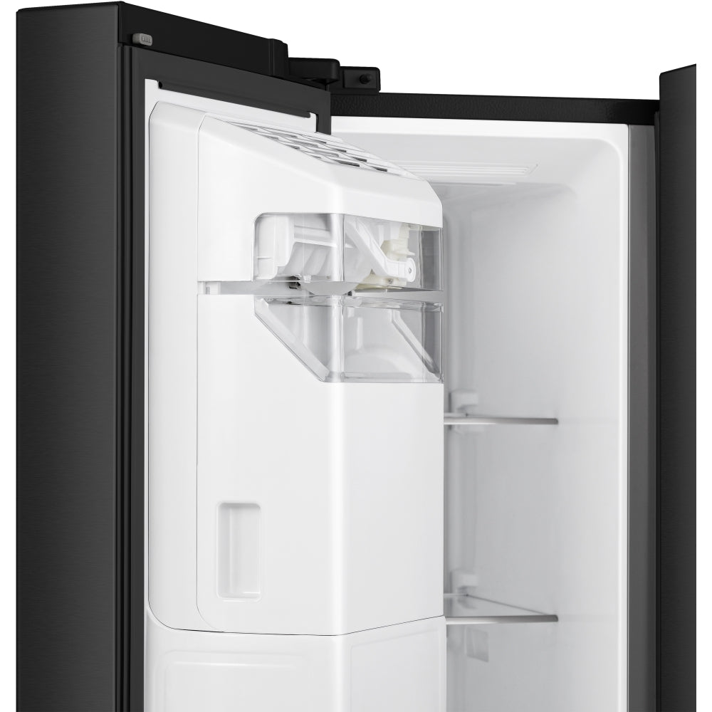 Hisense RS818N4IFE Wifi Plumbed Total No Frost American Fridge Freezer Black Stainless Steel | Atlantic Electrics