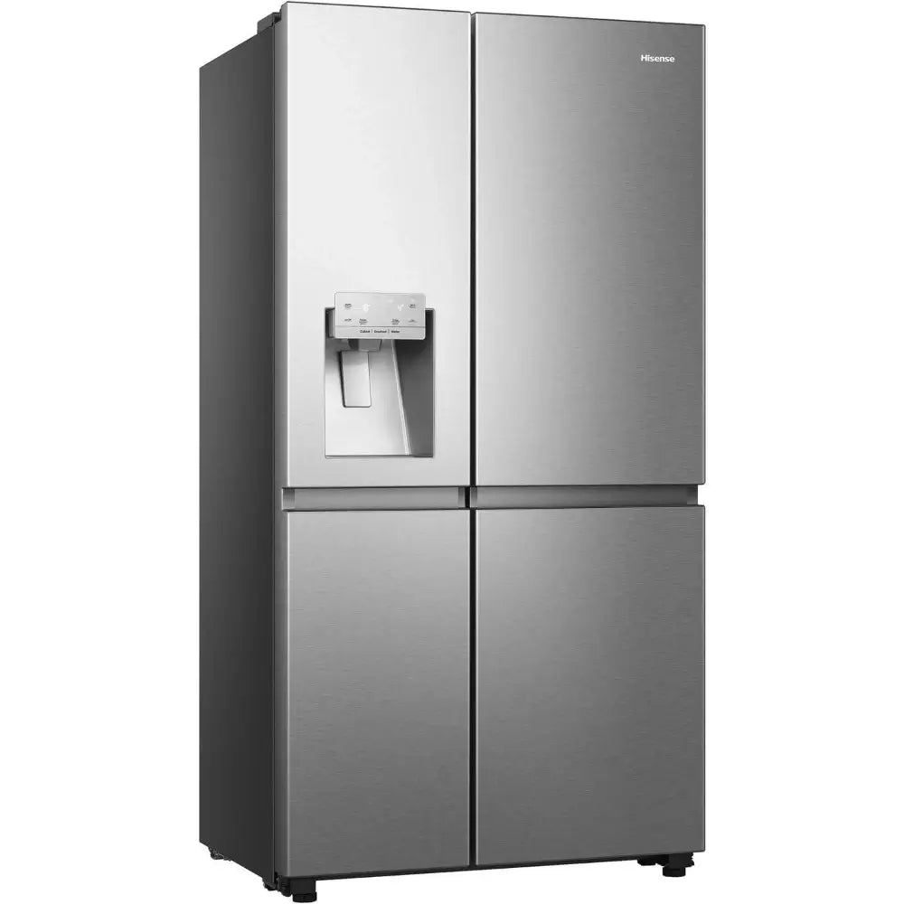 Hisense RS818N4TIF 632 Litre Side-By-Side American Fridge Freezer - Stainless Steel | Atlantic Electrics - 39614731256031 