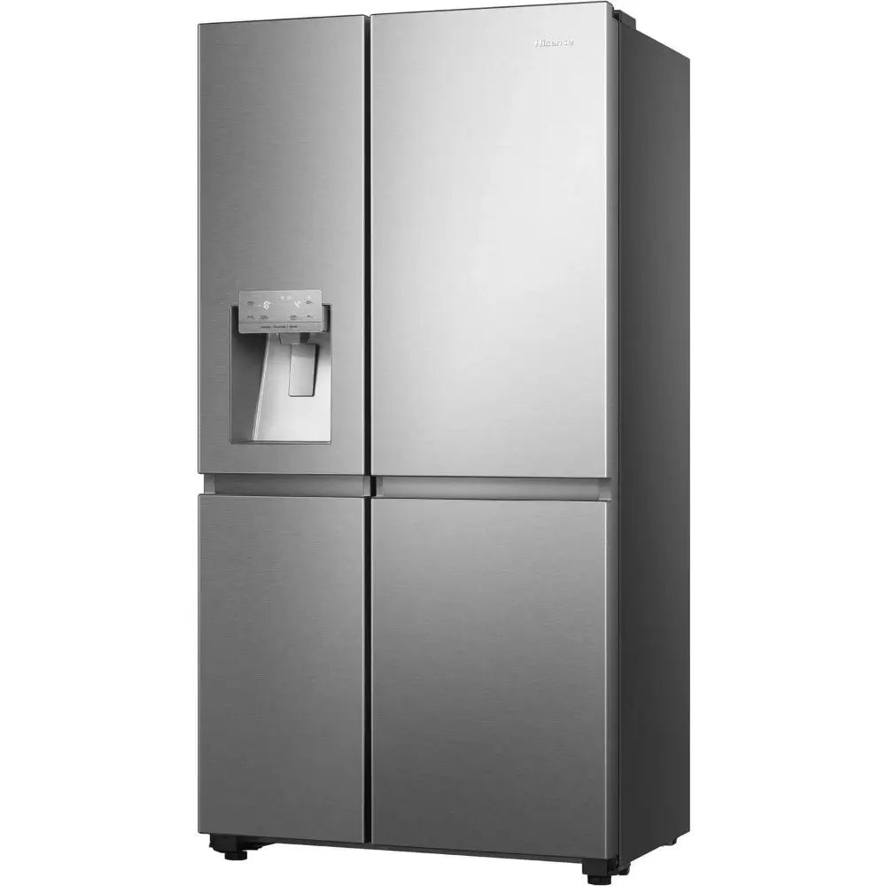 Hisense RS818N4TIF 632 Litre Side-By-Side American Fridge Freezer - Stainless Steel | Atlantic Electrics - 39614731223263 