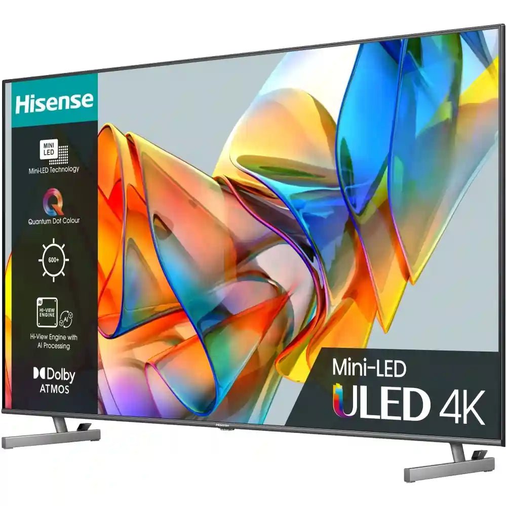 Hisense U6 Series 55U6KQTUK 55" QNED 4K Ultra HD Mini-LED Smart TV - Grey | Atlantic Electrics