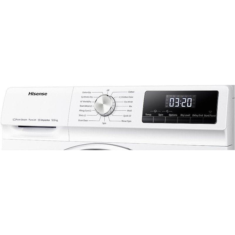 Hisense WDQY9014EVJM 9kg 6kg 1400 Spin Washer Dryer White | Atlantic Electrics - 39477902442719 