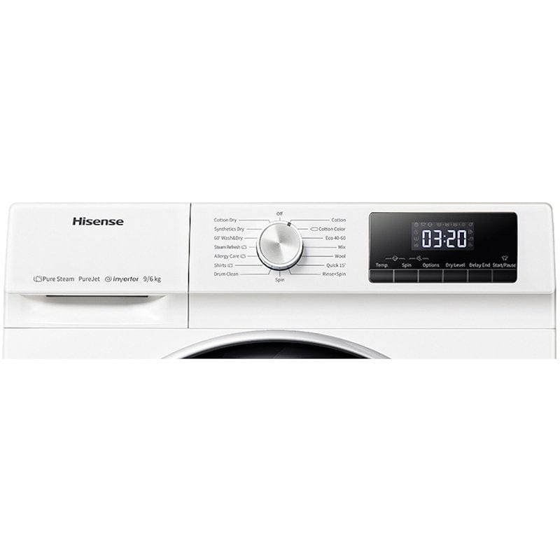 Hisense WDQY9014EVJM 9kg 6kg 1400 Spin Washer Dryer White | Atlantic Electrics