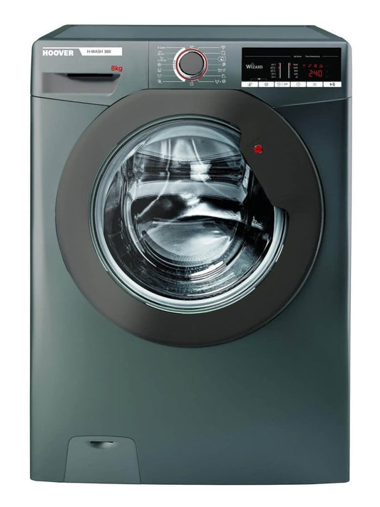 Hoover H3W58TGGE 8kg 1500 Spin Washing Machine with NFC Connection Graphite | Atlantic Electrics