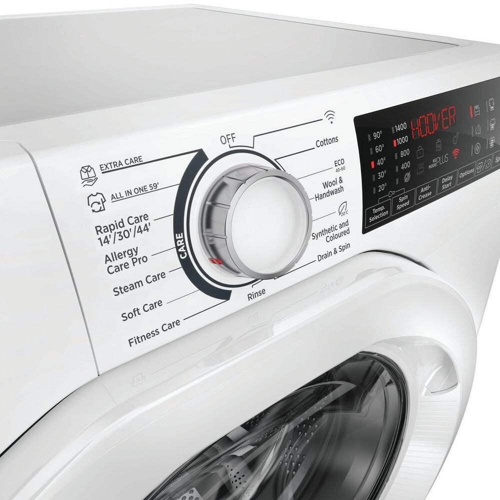 HOOVER H3WPS496TAM6 1400 SPIN 9KG WASHING MACHINE - White | Atlantic Electrics