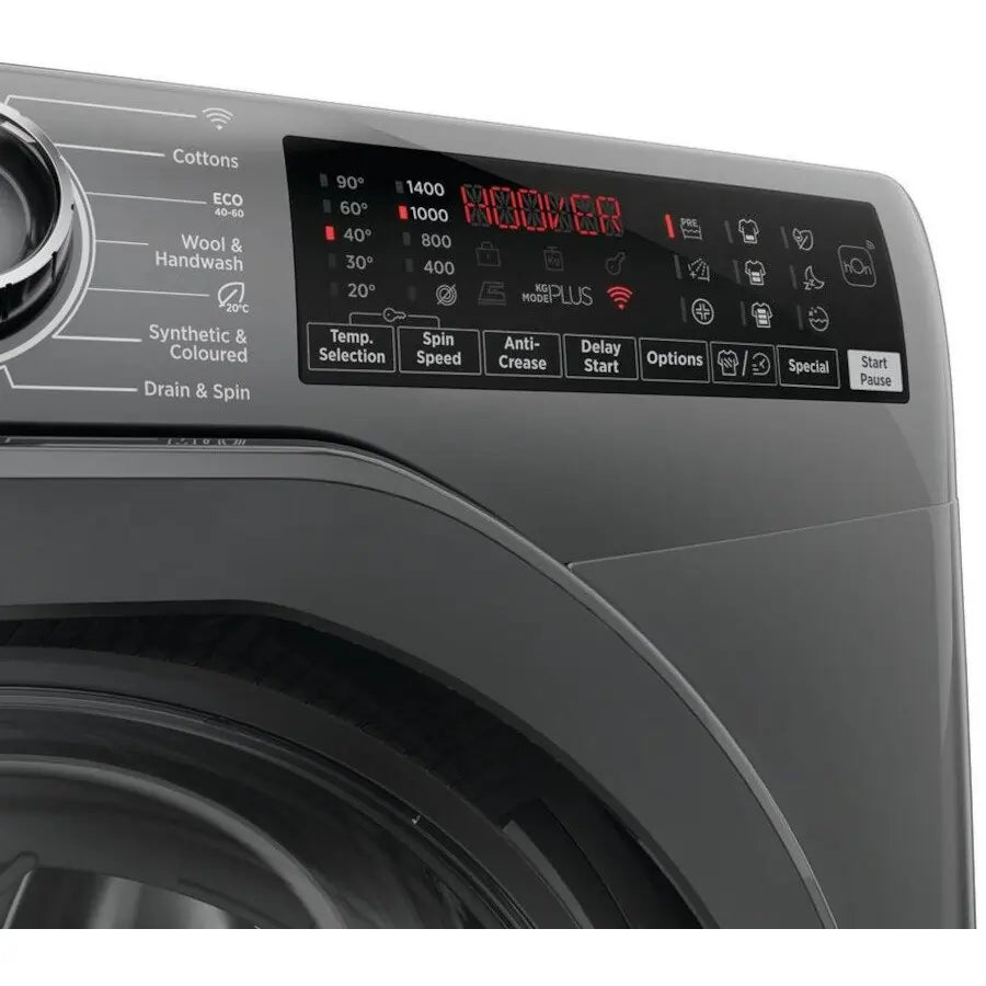 HOOVER H3WPS496TMRR6 1400 SPIN 9KG WASHING MACHINE - Graphite | Atlantic Electrics - 40456498249951 