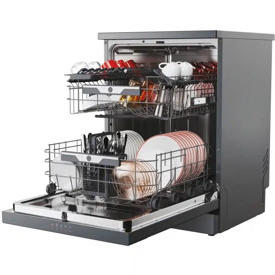 Hoover HF4C7L0A 60cm Dishwasher in 14 Place Settings - Graphite | Atlantic Electrics