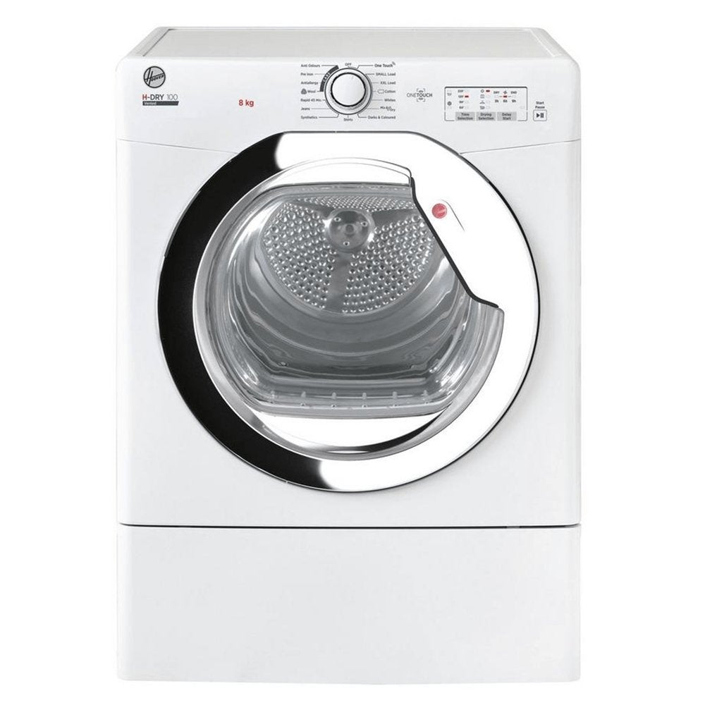 Hoover HLEV8LCG 8kg Vented Tumble Dryer White | Atlantic Electrics - 39477902704863 