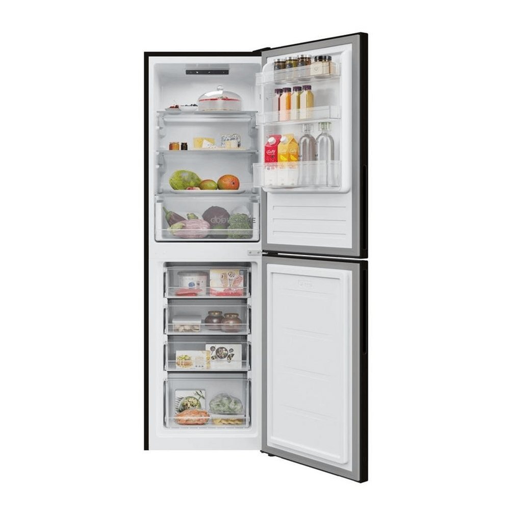 Hoover HVT3CLFCKIHB 54.5cm Static Fridge Freezer Black | Atlantic Electrics - 39477905195231 