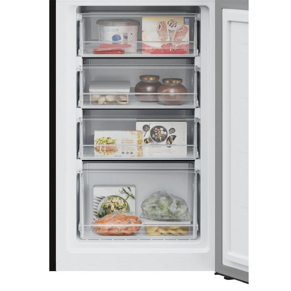 Hoover HVT3CLFCKIHB 54.5cm Static Fridge Freezer Black | Atlantic Electrics - 39477905227999 