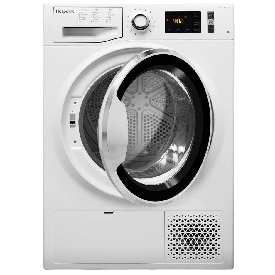 Hotpoint ActiveCare NTM1182XBUK 8Kg Heat Pump Tumble Dryer - White | Atlantic Electrics