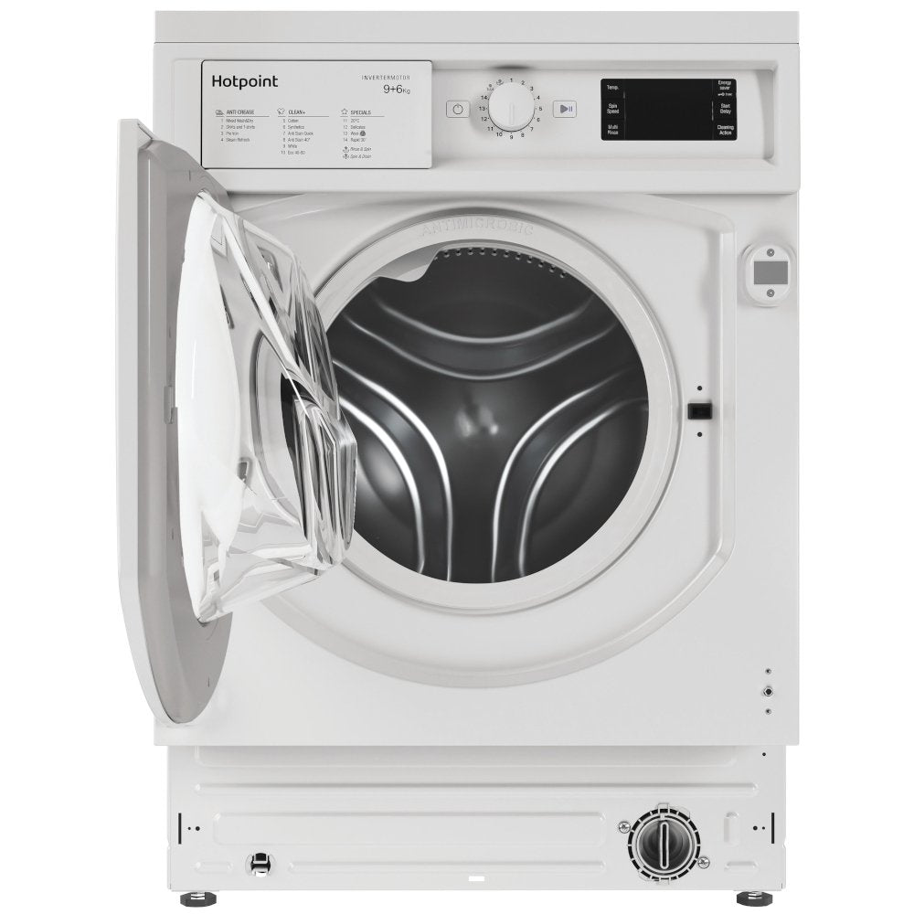 Hotpoint BIWDHG961485UK Integrated 9Kg / 6Kg Washer Dryer with 1400 rpm - White | Atlantic Electrics