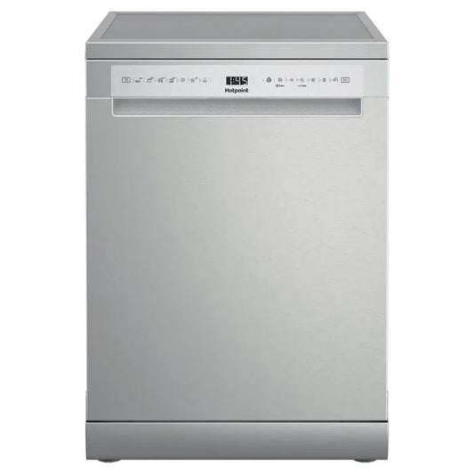 Hotpoint H7FHS51X 60cm Dishwasher in Silver 15 Place Setting B Rated - Silver | Atlantic Electrics