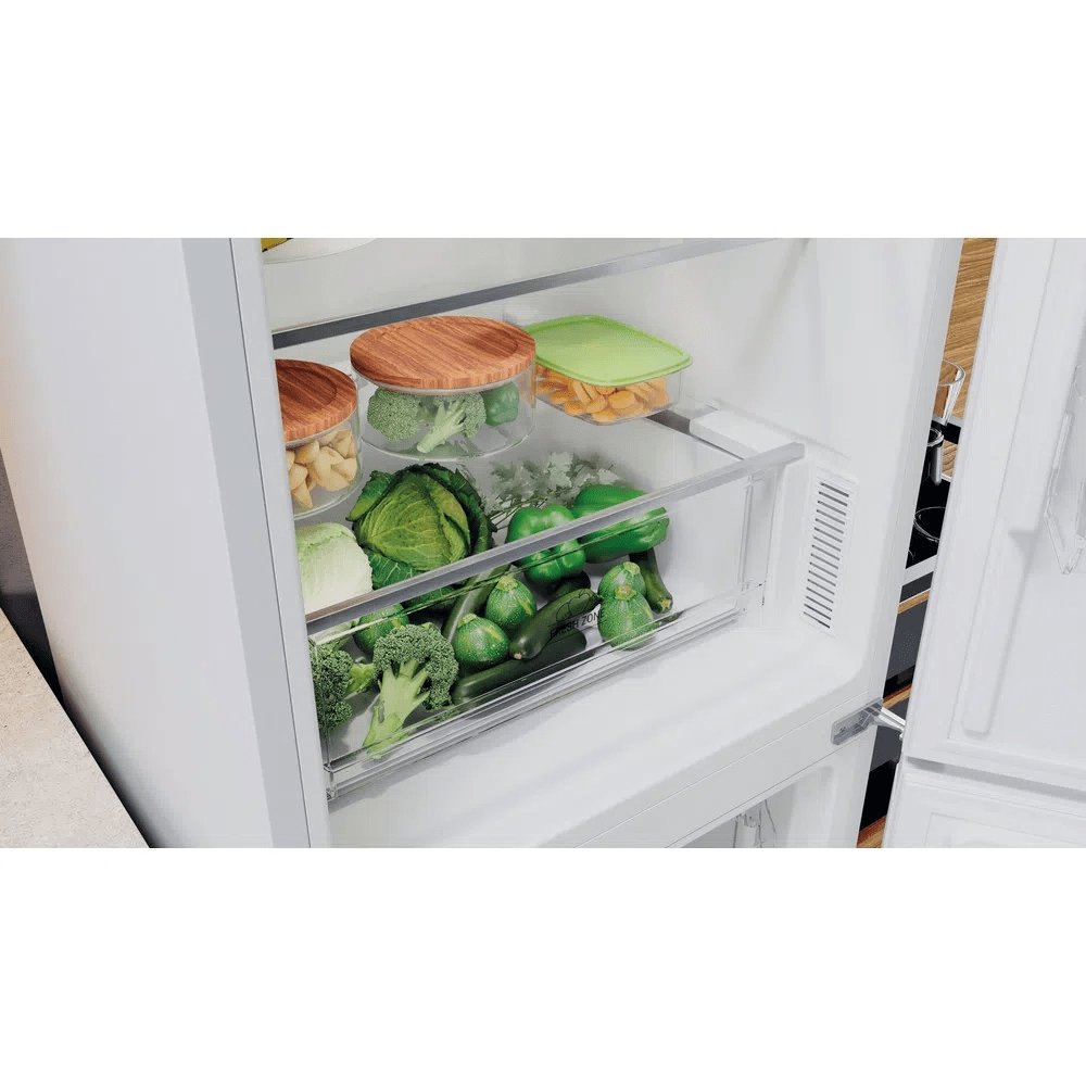 Hotpoint H7X83AW 335 Litre Freestanding Total No Frost Fridge Freezer, 59.6cm Wide - White | Atlantic Electrics - 39477927051487 