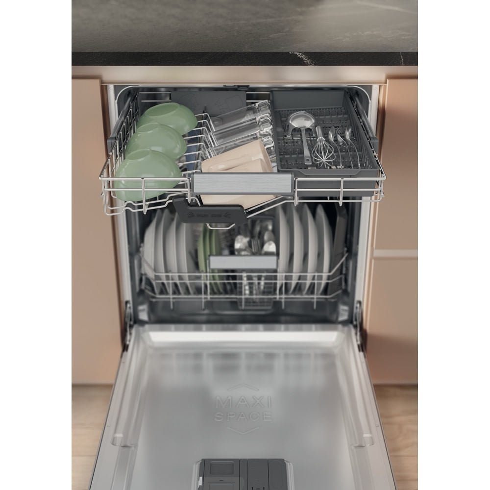 Hotpoint H8IHT59LSUK 14 place settings Built-In Fully Integrated Dishwasher - Black | Atlantic Electrics - 40626208276703 