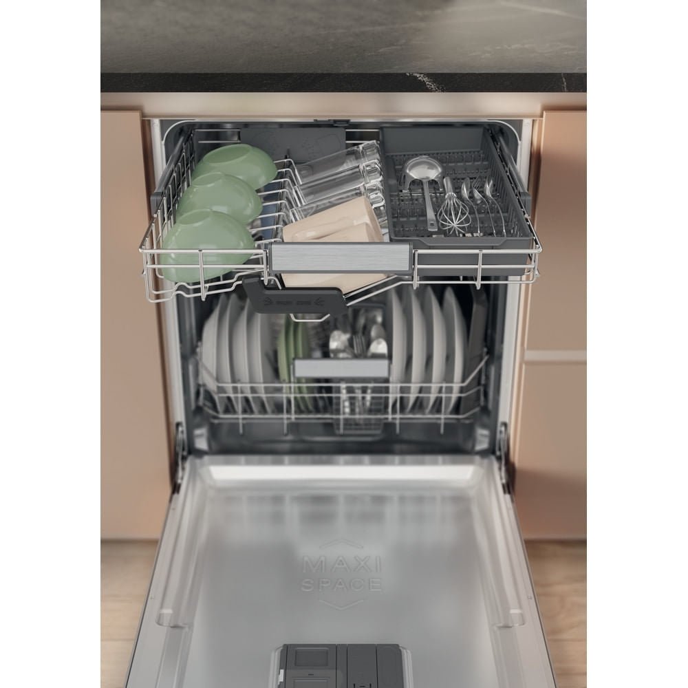 Hotpoint H8IHT59LSUK 14 place settings Built-In Fully Integrated Dishwasher - Black | Atlantic Electrics