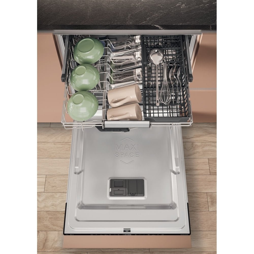 Hotpoint H8IHT59LSUK 14 place settings Built-In Fully Integrated Dishwasher - Black | Atlantic Electrics - 40626208243935 