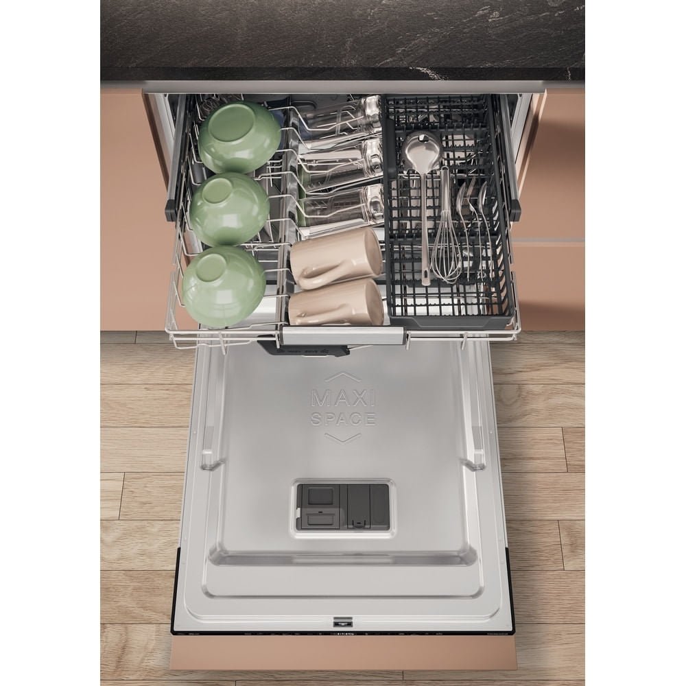 Hotpoint H8IHT59LSUK 14 place settings Built-In Fully Integrated Dishwasher - Black | Atlantic Electrics