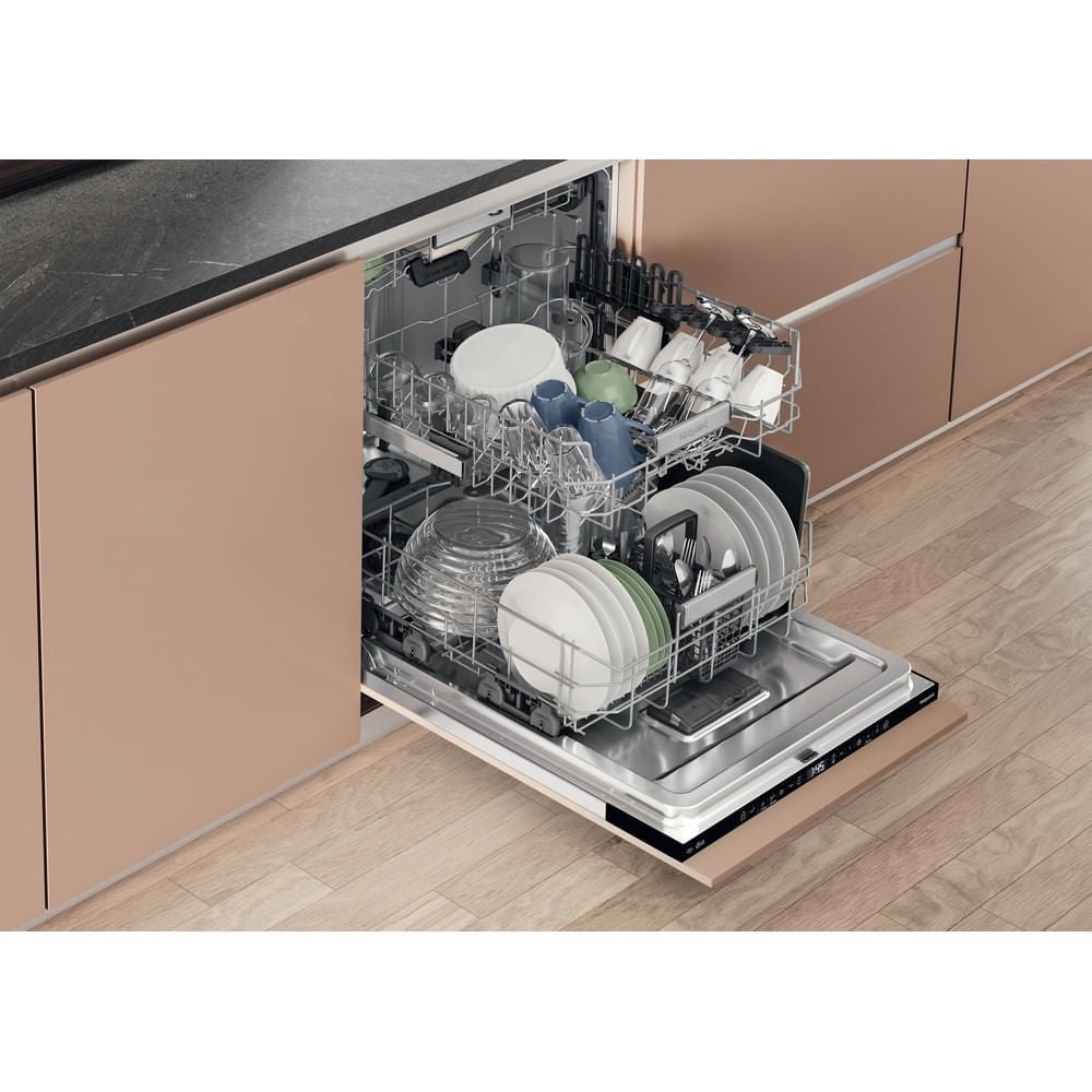 Hotpoint H8IHT59LSUK 14 place settings Built-In Fully Integrated Dishwasher - Black | Atlantic Electrics - 40626208112863 