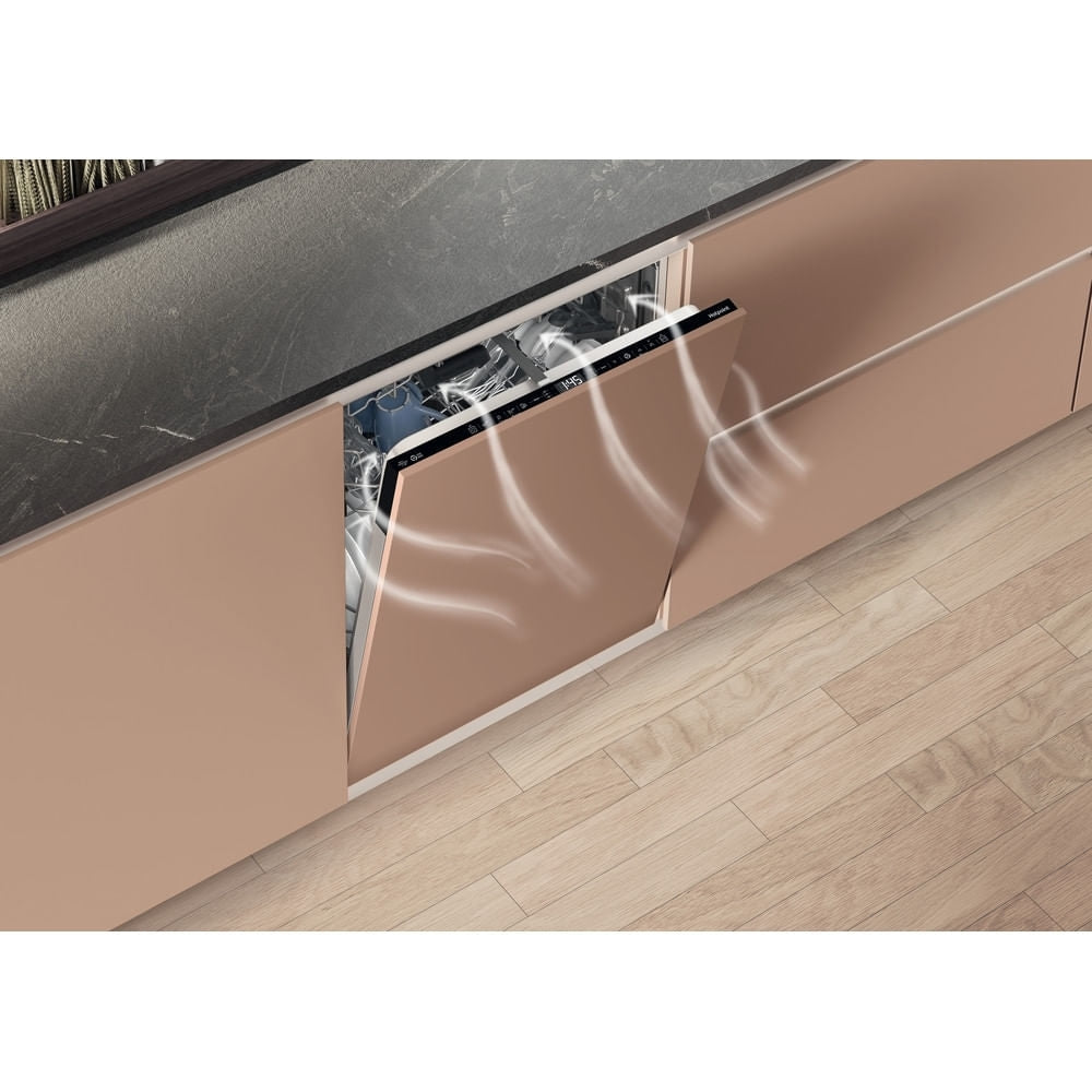 Hotpoint H8IHT59LSUK 14 place settings Built-In Fully Integrated Dishwasher - Black | Atlantic Electrics - 40626208506079 