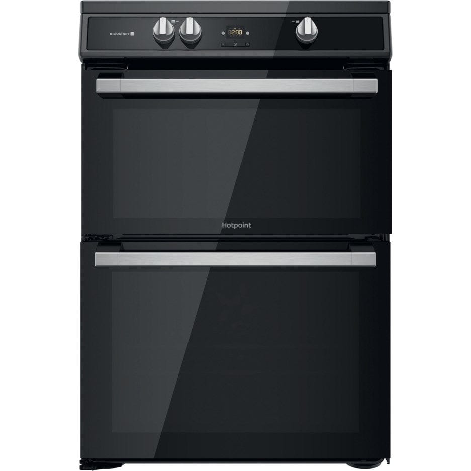 Hotpoint HDT67I9HM2C 60cm Electric Cooker in Black Double Oven Induction Hob | Atlantic Electrics - 39477938585823 