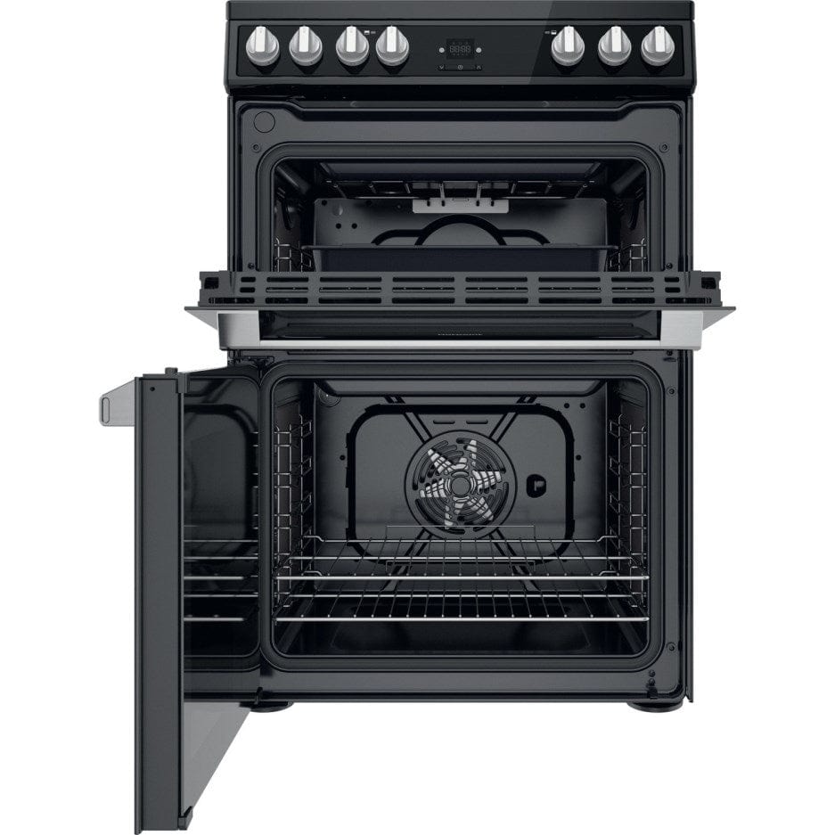 Hotpoint HDT67V9H2CB 60cm Double Oven Electric Cooker - Black | Atlantic Electrics