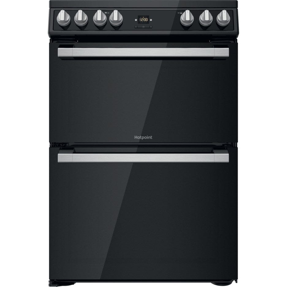 Hotpoint HDT67V9H2CB 60cm Double Oven Electric Cooker - Black | Atlantic Electrics