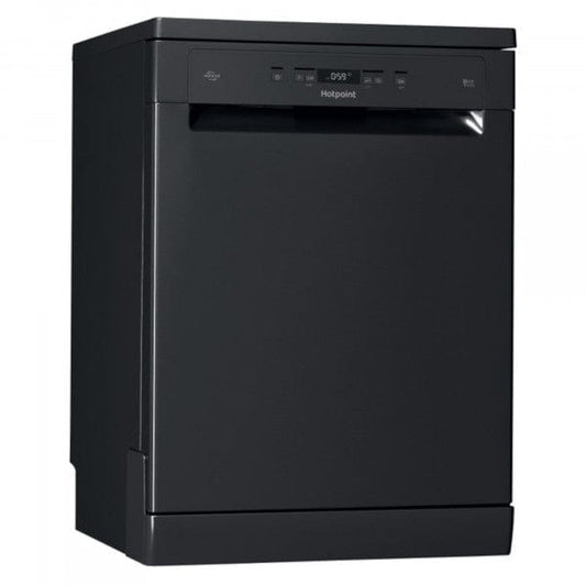 Hotpoint HFC3C26WCBUK 60cm Dishwasher in Black 14 Place Settings | Atlantic Electrics