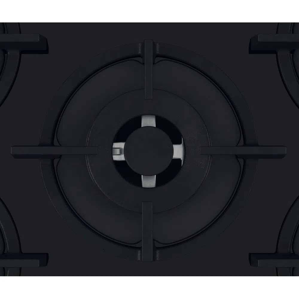 Hotpoint HGS72SBK 73cm Wide Gas Hob, 5 Gas Burners, with Cast Iron Pan Supports - Black | Atlantic Electrics - 39478010151135 