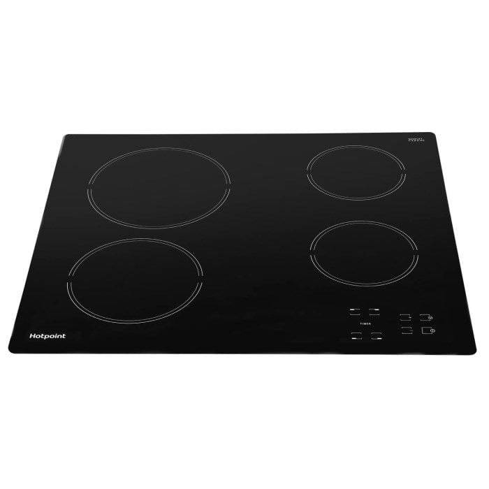 HOTPOINT HR612CH 4 Zone Crystal Finish CeramicTouch Control Hob in Black | Atlantic Electrics